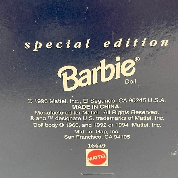 1996 Barbie Doll Special Edition GAP Collection Blonde Store Exclusive - Picture 5 of 6